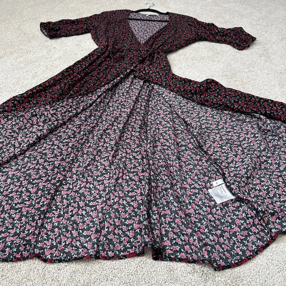 Reformation Judith Wrap Dress in Mabel Floral Print Size L/XL - Picture 4 of 8
